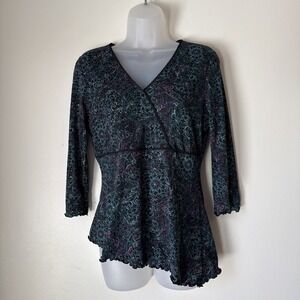 Vintage Style & Co Top Womens Size M Babydoll Coquette Asymmetric Fairy Grunge